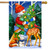 Woodland Snowman House Flag