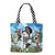 Checkered Snowman Canvas Tote Bag