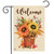 Fall Sunflowers Welcome Burlap Garden Flag