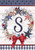 American Wreath Monogram S Garden Flag