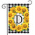 Sunflowers Monogram D Garden Flag