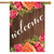 Welcome Floral House Flag