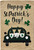Happy St. Patrick's Gnomes Burlap Garden Flag