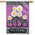 Daisy Jars Burlap House Flag
