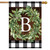 Wreath Monogram B Double-Sided House Flag