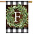 Wreath Monogram F Double-Sided House Flag
