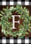 Wreath Monogram F Double-Sided House Flag