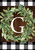 Wreath Monogram G Double-Sided House Flag