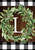 Wreath Monogram L Double-Sided House Flag