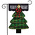 Merry and Bright Tree Burlap Garden Flag