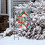 Snowy Birdhouse Garden Flag