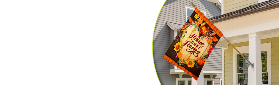 Bandiera Casa Briarwood Lane Lanterna Autunno – Multicolore In Poliestere – Nuova