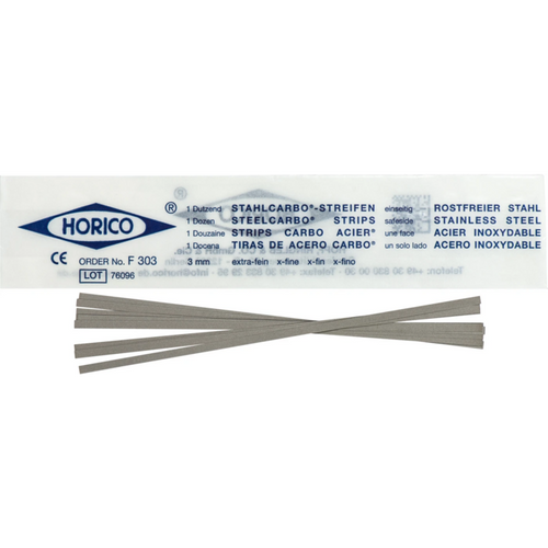 Stålstrips 12 stk. gul, ensidig, 3 mm bred, tykkelse 0,07 mm (F303)