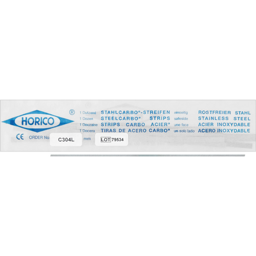 Stålstrips med mellomrom 12 stk. med mellomrom, rød, ensidig, 4 mm bred, tykkelse 0,09 mm