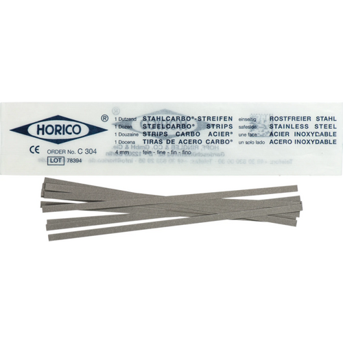 Stålstrips 12 stk. rød, ensidig, 4 mm bred, tykkelse 0,09 mm