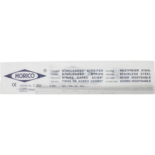 Stålstrips 12 stk. røde, ensidige, 3 mm brede, tykkelse 0,09 mm