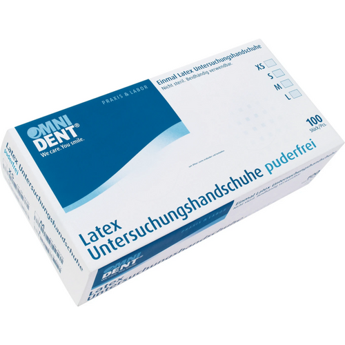 Omni latexhansker pudderfrie 100 stk. pudderfrie, XS