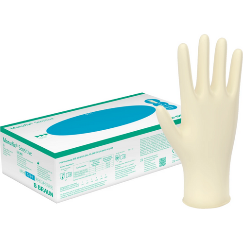 Manufix Sensitive 100 stk pudderfrie, hvite, S