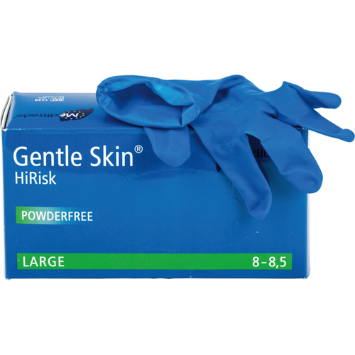 Gentle Skin HiRisk 50 par pudderfrie, blå, L