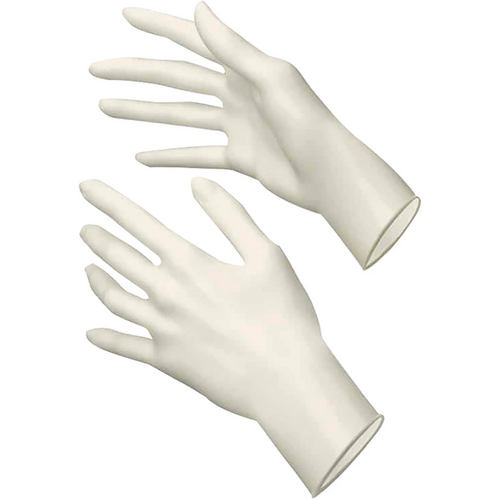 TOP TOUCH PLUS LATEX EXTRA GRIP 100 stk pudderfrie, hvite, S