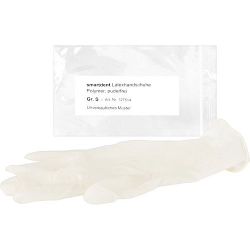 smart polymer latexhansker prøve 1 par pudderfrie, hvite, S