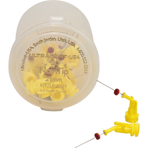 NaviTip spisser 20 stk. gule, lengde 21 mm, 0,3 mm, 30ga