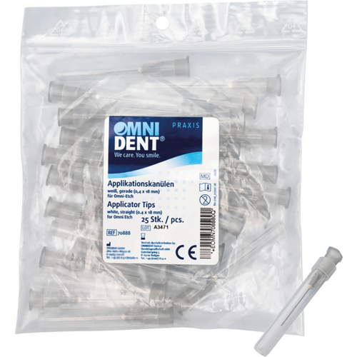 OmniEtch påføringskanyle 25 stk. hvite, rette