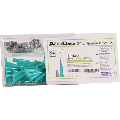 AccuDose 100 kanyler, 100 sorte stoppere