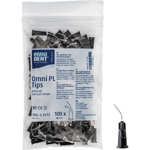 Omni PL spisser pose 100 stk. L 13 mm, Ø 1,1 mm, 30°, G19
