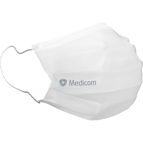 Medicom SafeMask Standard munnbind 50 stk hvite, med strikk