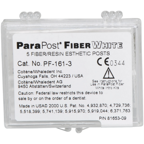ParaPost FIBER WHITE 5 stk. størrelse 3, Ø 0,9 mm