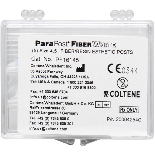 ParaPost FIBER WHITE 5 stk størrelse 4,5, 1,14 mm