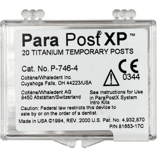 ParaPost XP midlertidige stifter 20 stk. størrelse 4