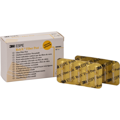 RelyX Fiber Post 10 stykk gul, størrelse 1 – 1,3 mm