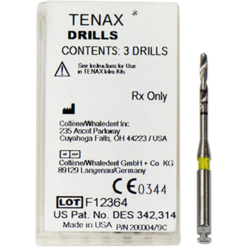 TENAX drill bits 3 stk. 1,3 mm gul
