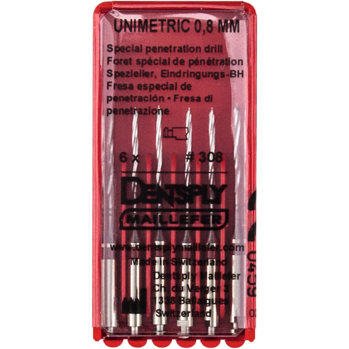 UNIMETRIC penetreringsbor 6, rød, størrelse 308