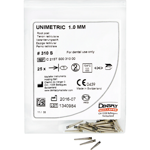 UNIMETRIC Integral refillpakke 25 stk størrelse 310S titan
