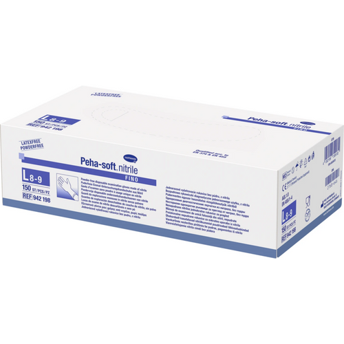 Peha-soft nitrile fino powder-free hansker 150 stk. pudderfrie, lilla, L