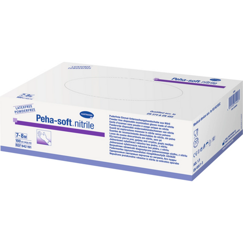Peha-soft nitrile powderfree hansker 100 stk puderfrie, blå, L