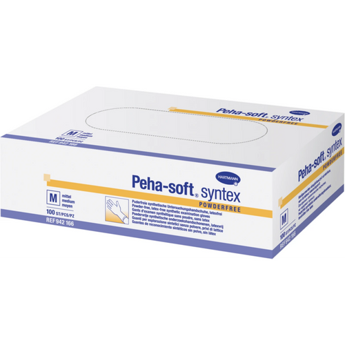 Peha-soft syntex powderfree hansker 100 stk. pudderfri, XS
