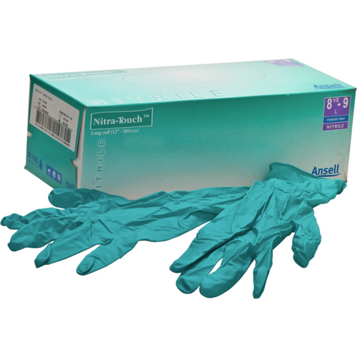 Nitra-Touch hansker 100 stk. pudderfrie, grønn, L