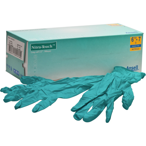 Nitra-Touch hansker 100 stk pudderfrie, grønn, S