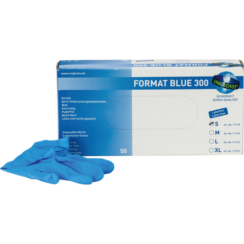 FORMAT BLUE 300 50 pudderfrie, blå, S