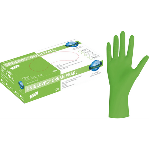 GREEN PEARL 100 stk. pudderfrie, grønne, L