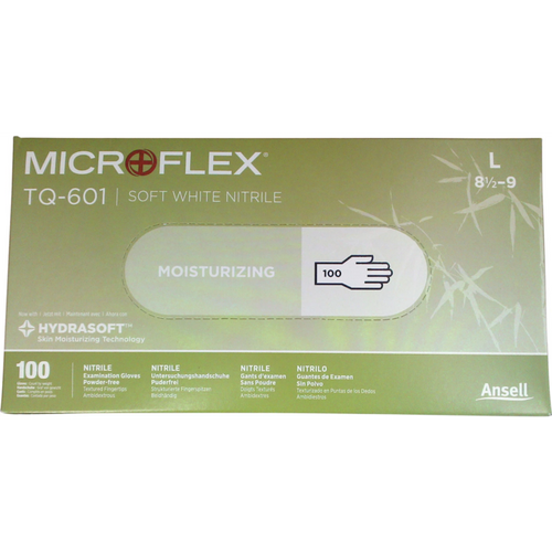 MICROFLEX TQ-601 Soft White nitrilhansker 100 stk., pudderfri, hvit, L