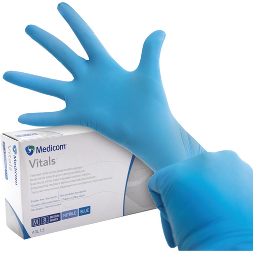Medicom SafeTouch Advanced Vitals nitrilhansker 100 stk. pudderfri, blå, M