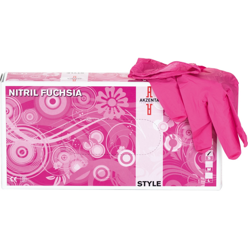 STYLE SERIES Nitrile 100 stk. pudderfrie, fuksia, S