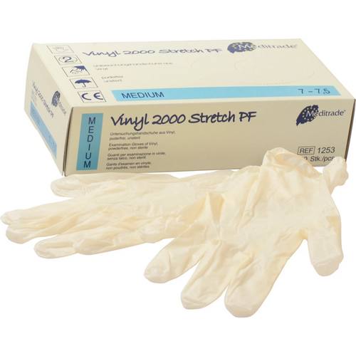 Vinyl 2000 Stretch 100 stk pudderfrie hansker, hvite, M