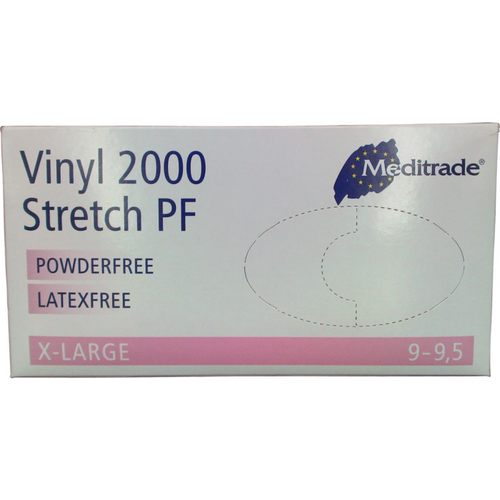 Vinyl 2000 Stretch 100 stk pudderfrie, hvite, XL