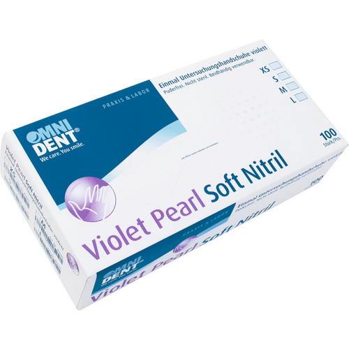 Violet Pearl Soft Nitrile 100 stk pudderfrie, fiolett, S